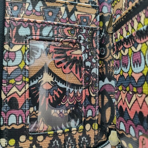 Colourful Embroidery Style Elephant Phone & Id Wallet Wristlet - Picture 6 of 6